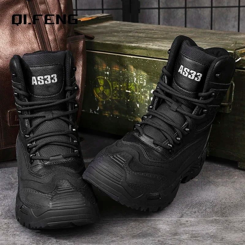 Large Mountaineering Hiking Anti Slip Boots Outdoor Field Training Boots Men's Ankle Boots High Top Casual Sneaker 39-47