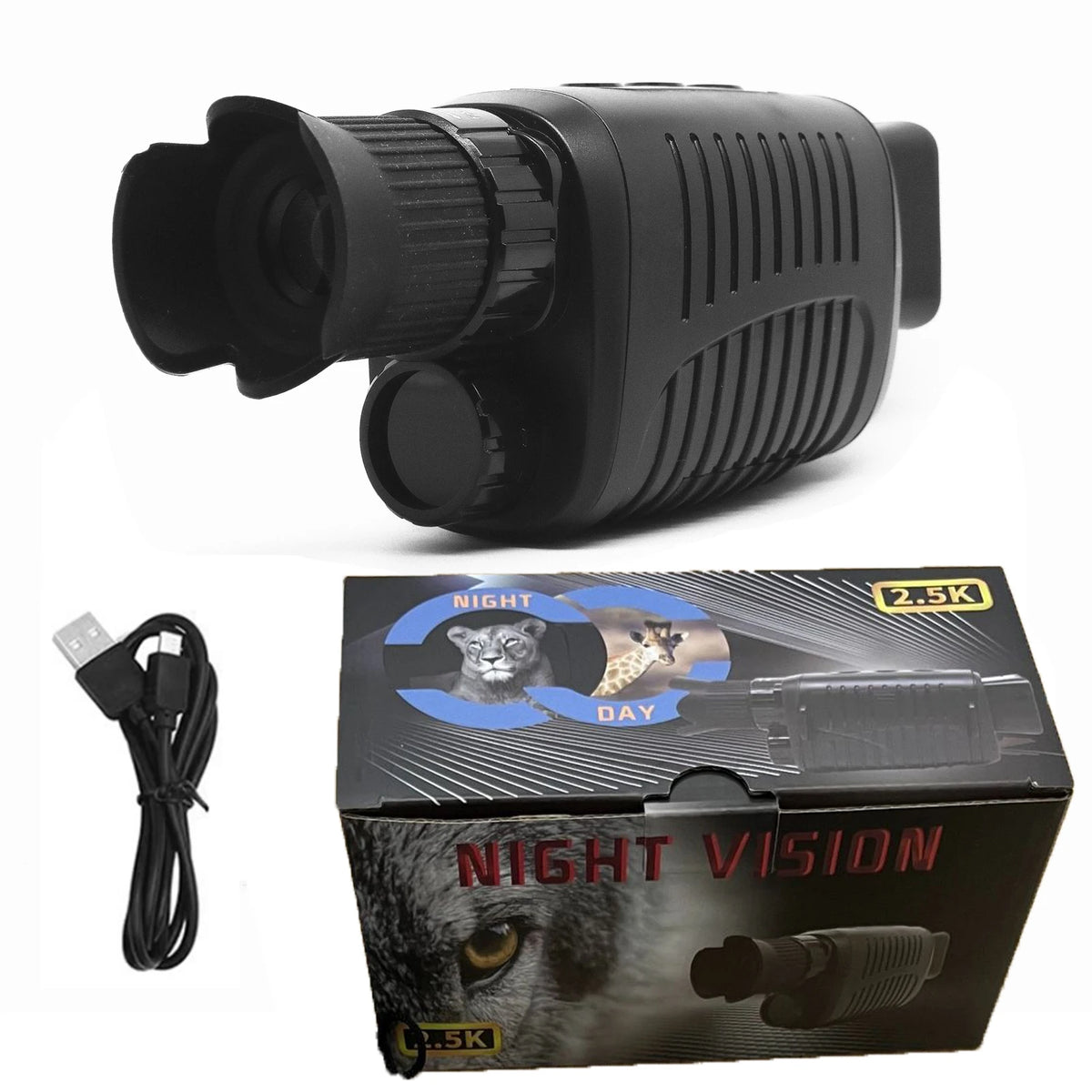 1080P HD Monoculars Infrared 5X Digital Zoom Night Vision Device Hunting Telescope Outdoor Day Night Dual Use 100% Darkness 300m