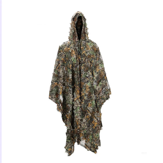 Men Women Kids Outdoor Ghillie Suit Camouflage Clothes Jungle Suit CS Training Leav