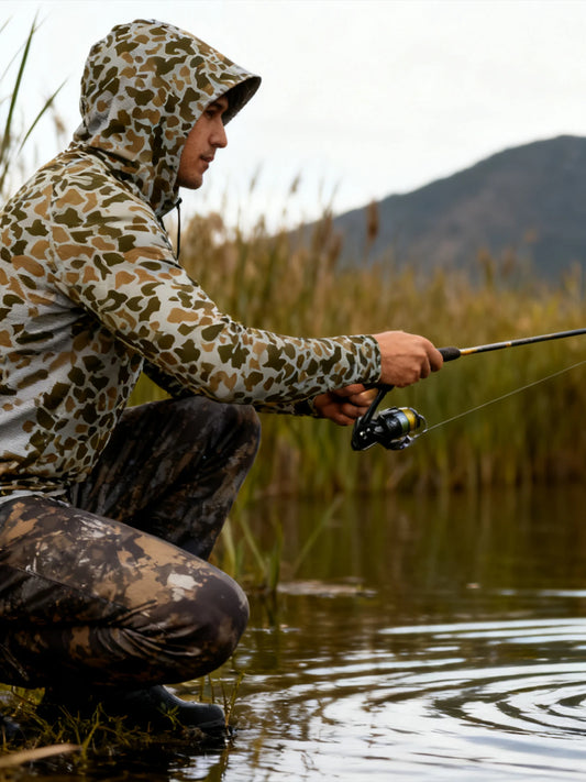 Fishing Hoodie Sailing Shirt Men Long Sleeve Sun Protection Hunting Jersey Camisa De Pesca Performance Fish Gear Beach Tops Wear
