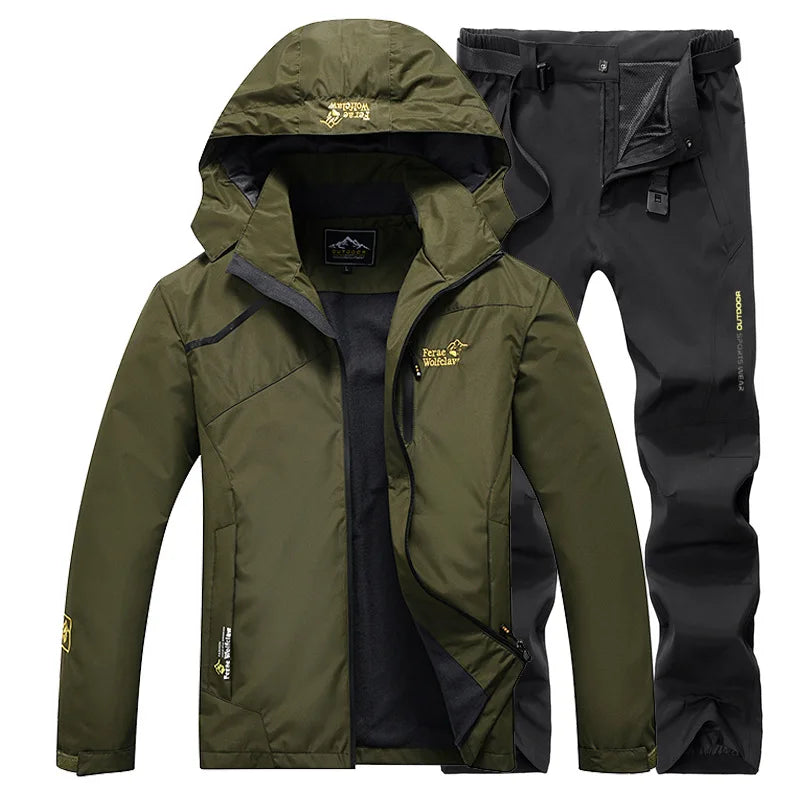 Waterproof Fishing Suit Breathable durable Hooded Jacket Fishing Wear Outdoor Fishing Pants Windbreaker Fishing Clothes Men