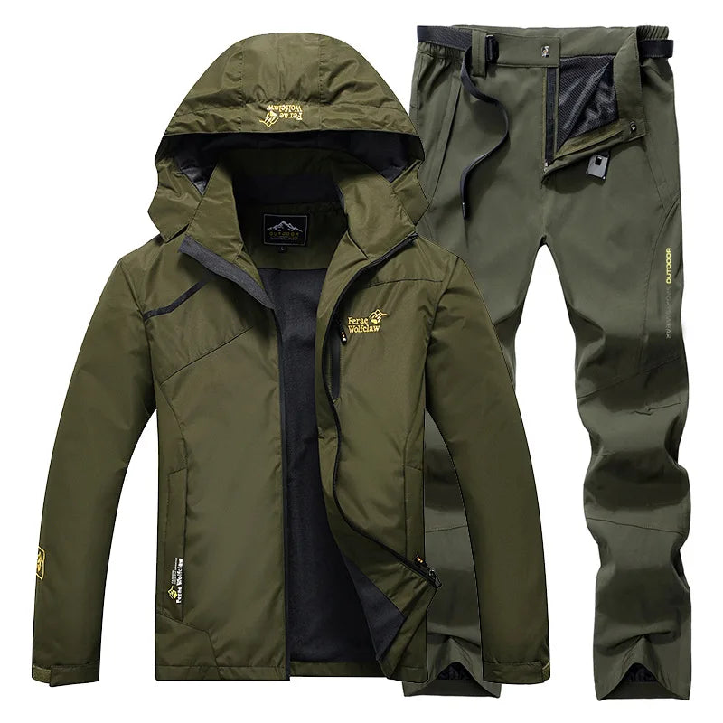 Waterproof Fishing Suit Breathable durable Hooded Jacket Fishing Wear Outdoor Fishing Pants Windbreaker Fishing Clothes Men