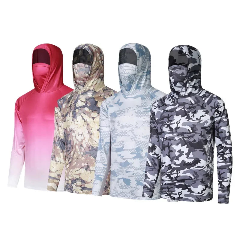 Fishing Shirts Men Sun Protection Long Sleeve Jerseys Summer Fishing Clothes Anti-UV Fishing T-Shirt