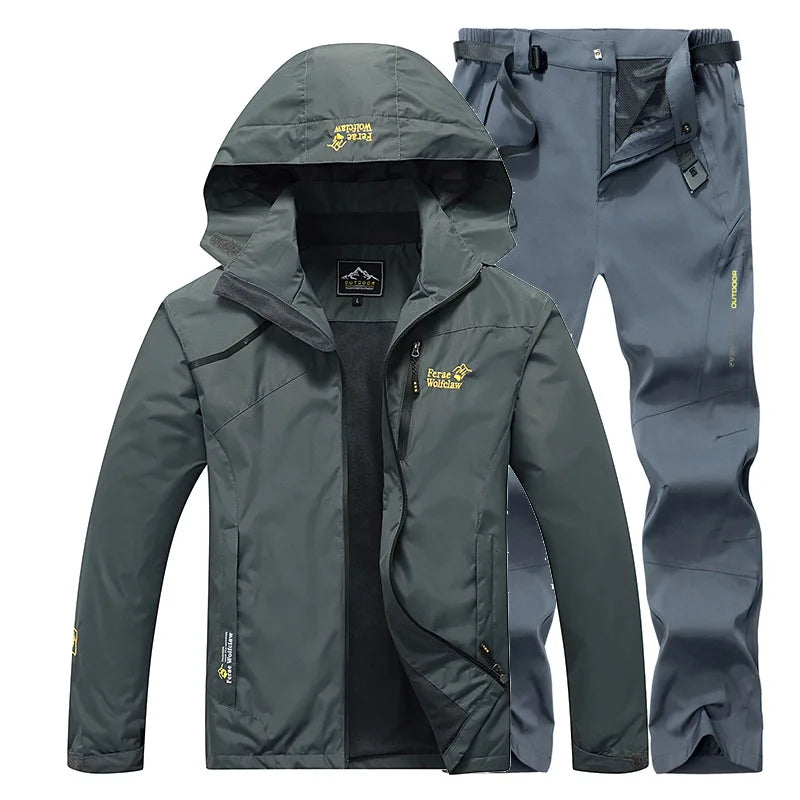 Waterproof Fishing Suit Breathable durable Hooded Jacket Fishing Wear Outdoor Fishing Pants Windbreaker Fishing Clothes Men