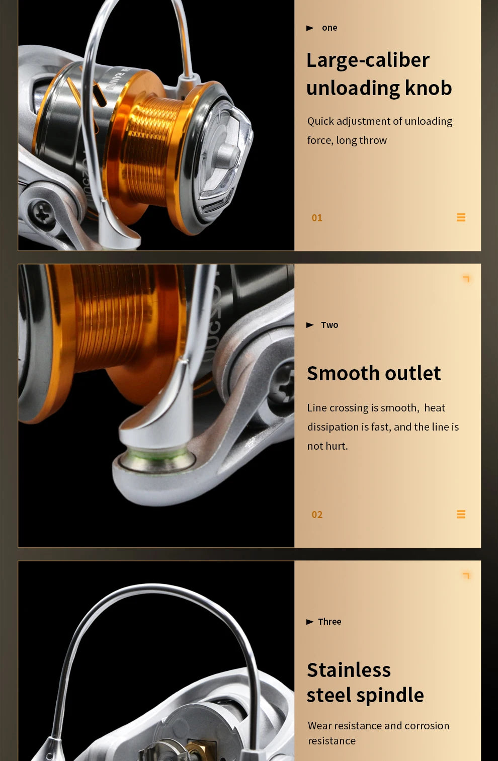 ROOBLINOS TC Metal Spinning Fishing Reels Metal Spool Freshwater Saltwater Trout Carp Spinning Reel