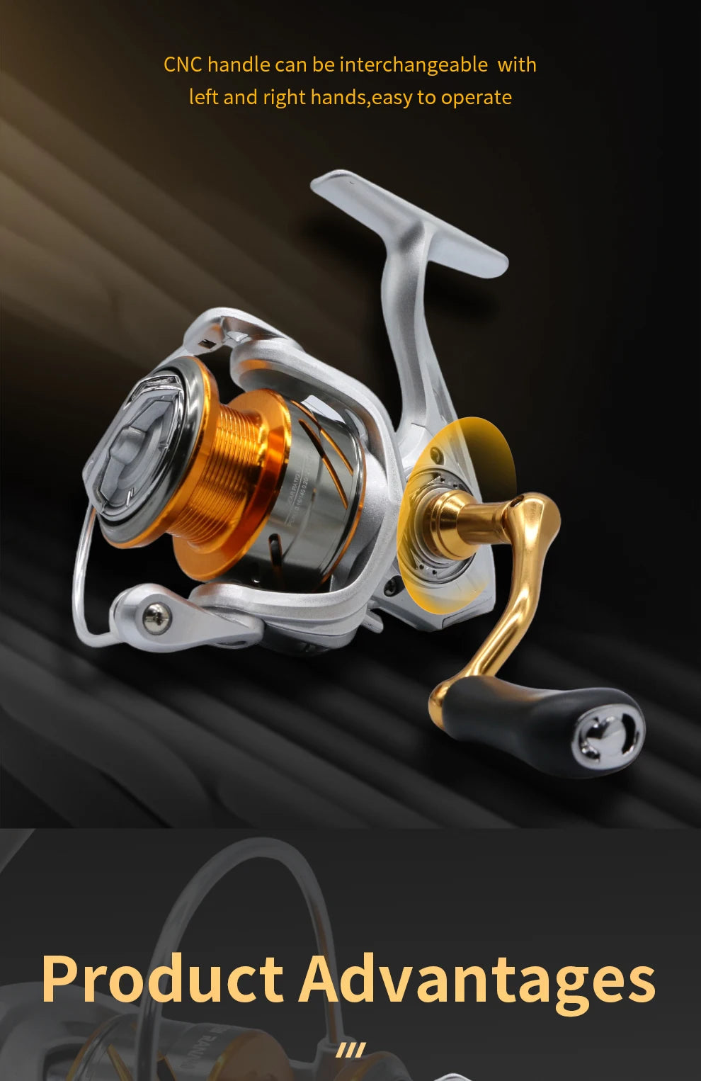 ROOBLINOS TC Metal Spinning Fishing Reels Metal Spool Freshwater Saltwater Trout Carp Spinning Reel