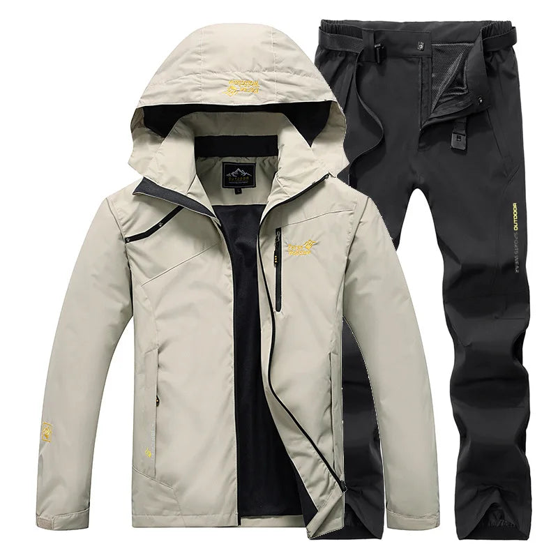 Waterproof Fishing Suit Breathable durable Hooded Jacket Fishing Wear Outdoor Fishing Pants Windbreaker Fishing Clothes Men