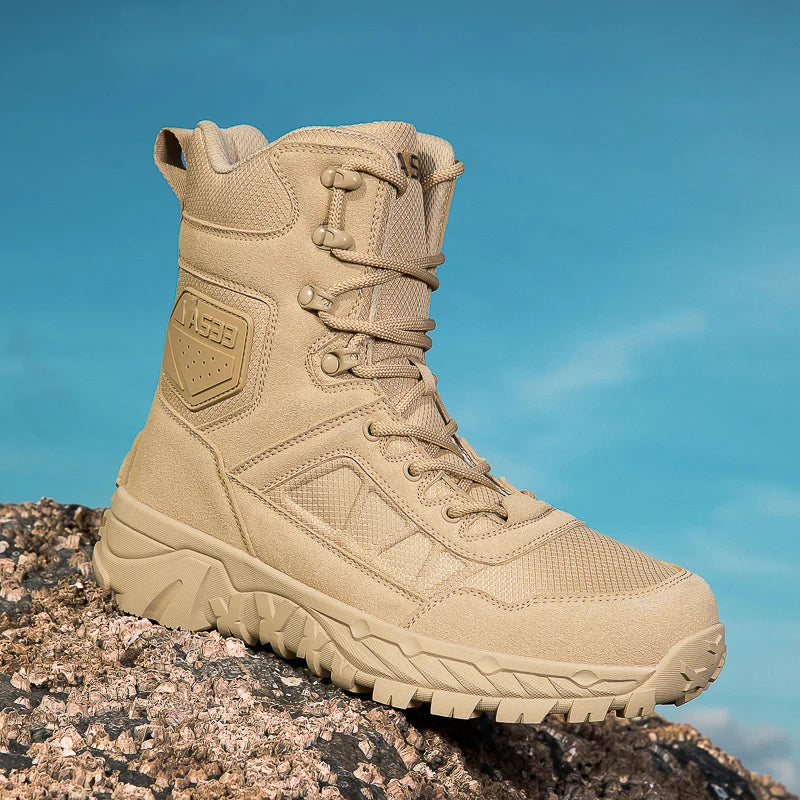 Men Tactical Boots Lace Up Brand Ankle Hiking Shoes Desert Work Boots Waterproof Unisex Climbing Shoes Zapatos Para Hombre Male