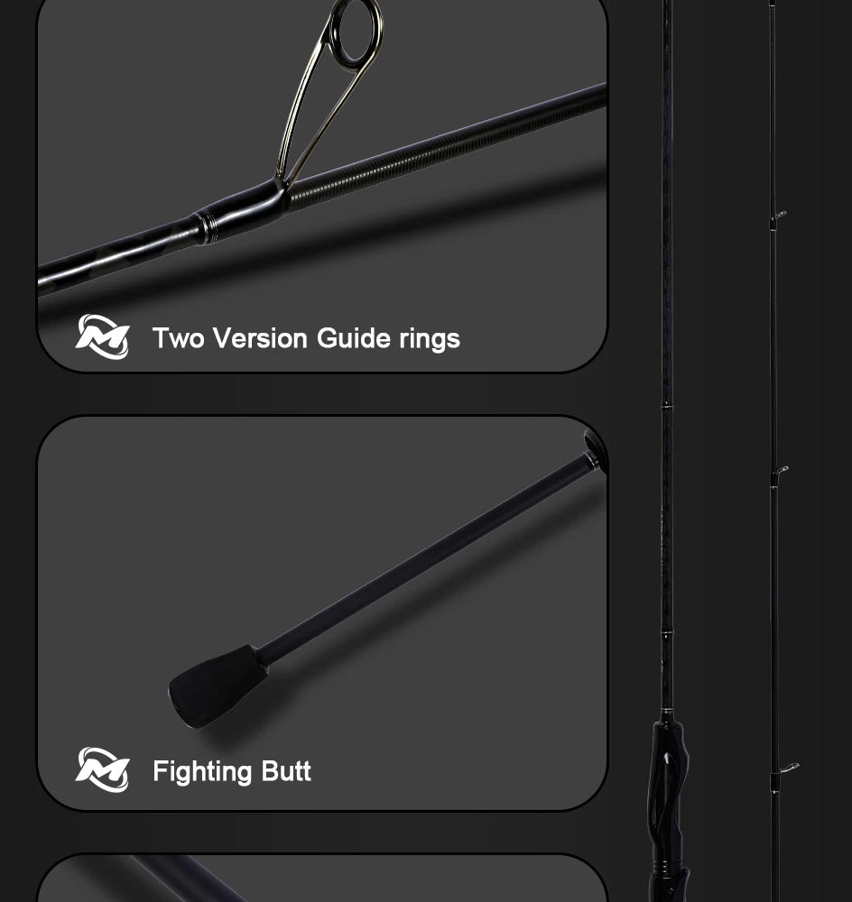 MIFINE MICROBITE Ajing Spinning Rod XUL-UL Fishing Rod 3g/5g for Saltwater Freshwater Light Rock Fishing FUJI Ring