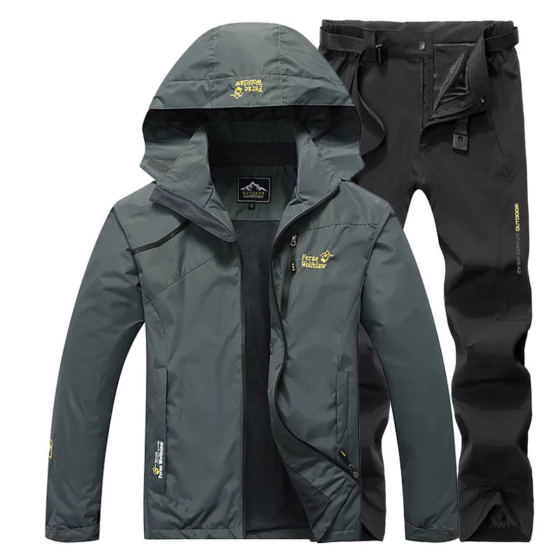 Waterproof Fishing Suit Breathable durable Hooded Jacket Fishing Wear Outdoor Fishing Pants Windbreaker Fishing Clothes Men