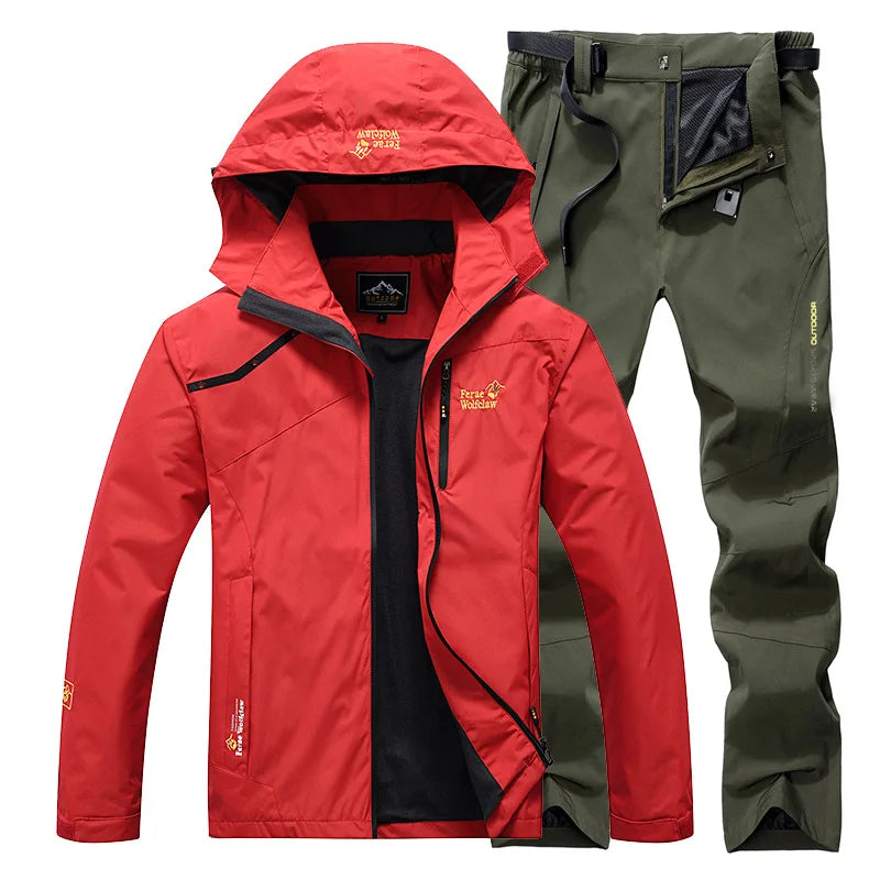 Waterproof Fishing Suit Breathable durable Hooded Jacket Fishing Wear Outdoor Fishing Pants Windbreaker Fishing Clothes Men