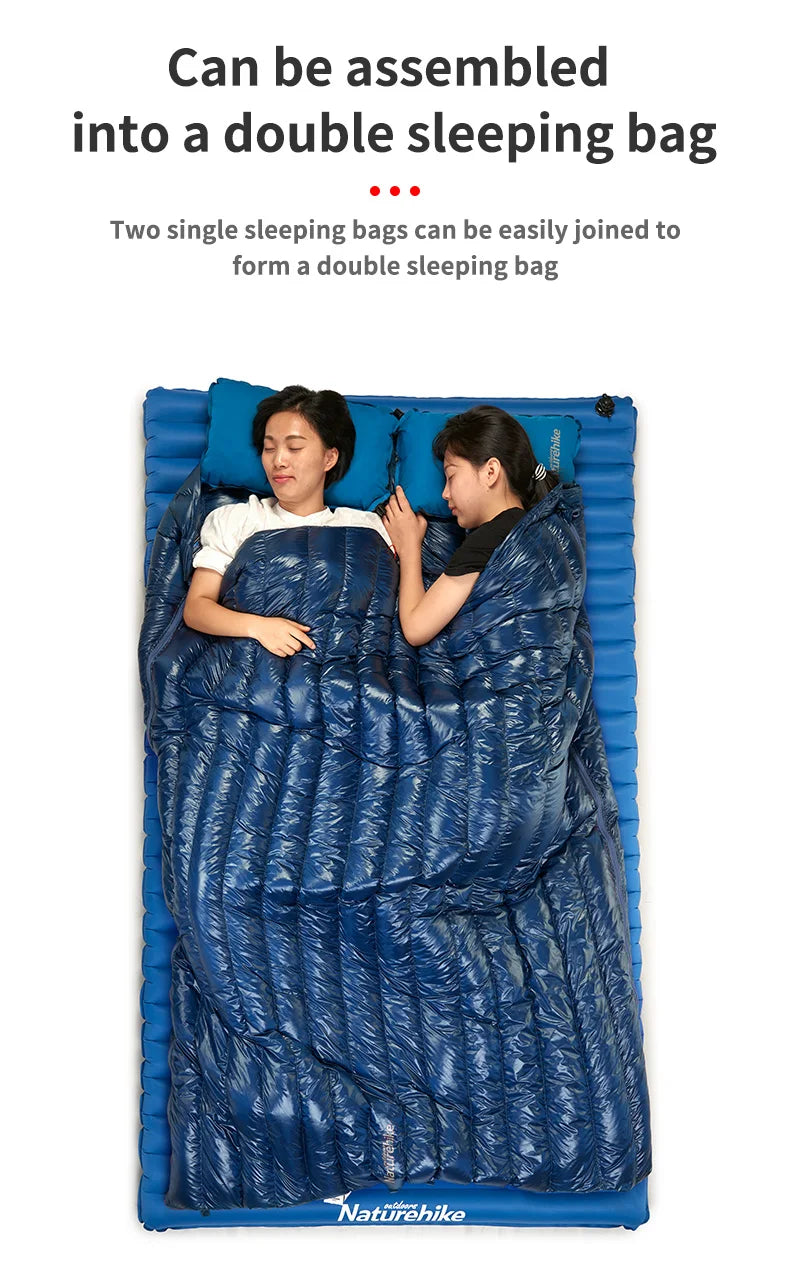 Naturehike Ultralight Down Sleeping Bag CW295 650FP Duck Down Camping Sleeping Bag  Waterproof for Outdoor Backpacking