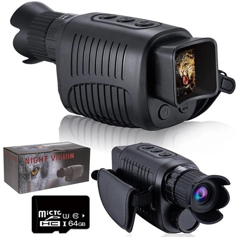 1080P HD Monoculars Infrared 5X Digital Zoom Night Vision Device Hunting Telescope Outdoor Day Night Dual Use 100% Darkness 300m