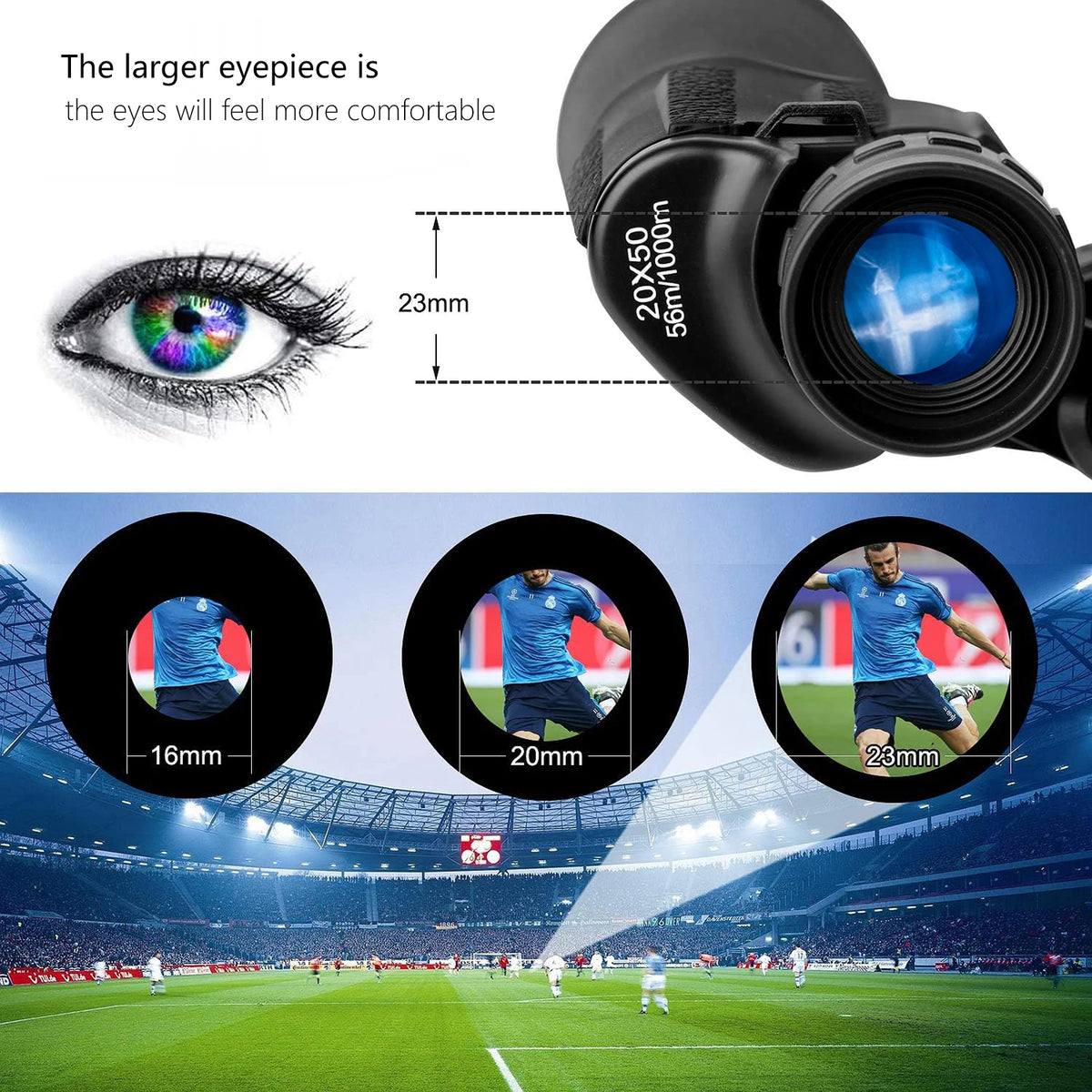 20X50 Zoom HD BAK4-Prism Powerful Binoculars Long Range Professional Telescope For Outdoor Camping Travel
