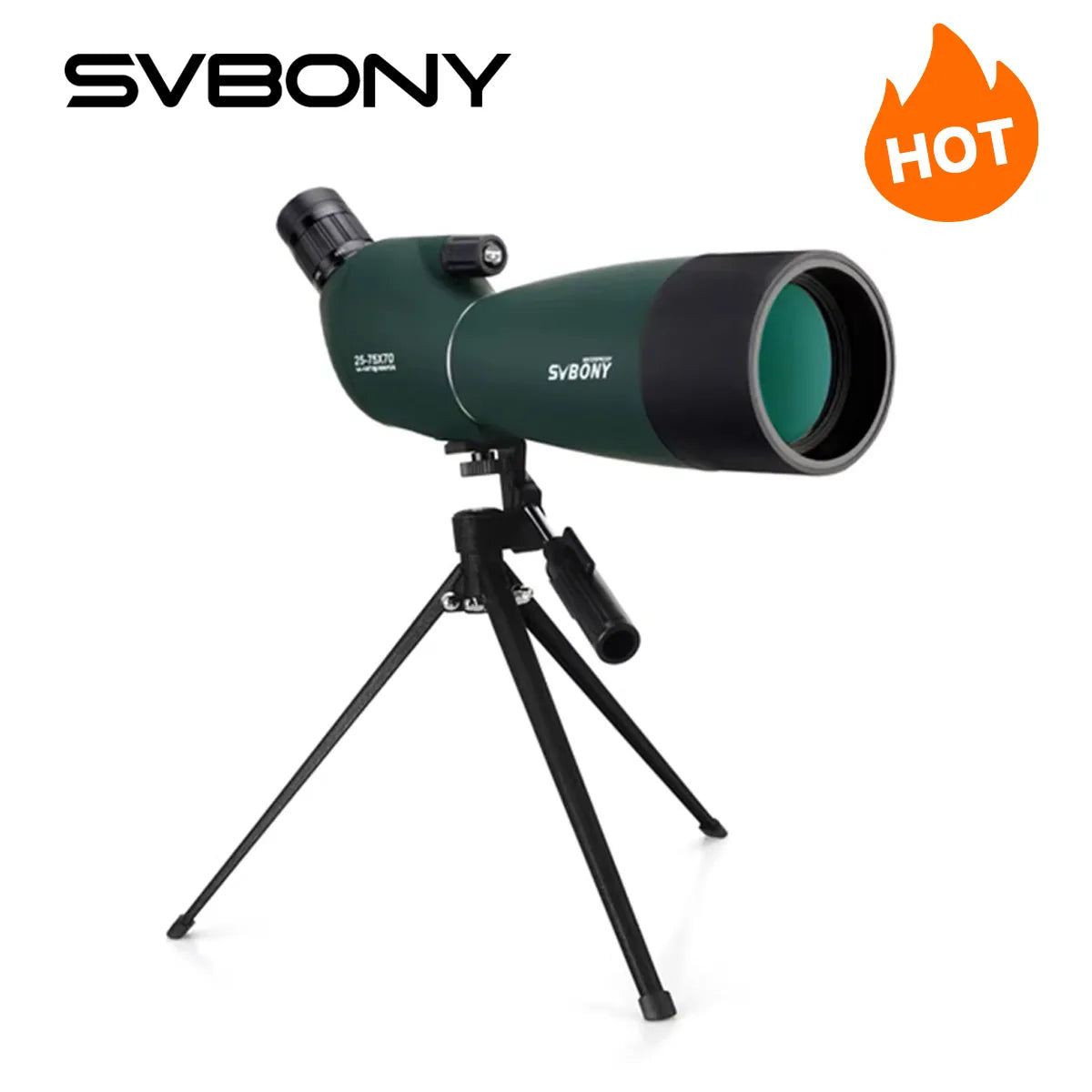 SVBONY 50/60/70/80 Spotting Scope Zoom Telescope Powerful  Waterproof Long Range PORRO Prism for Shooting camping equipment
