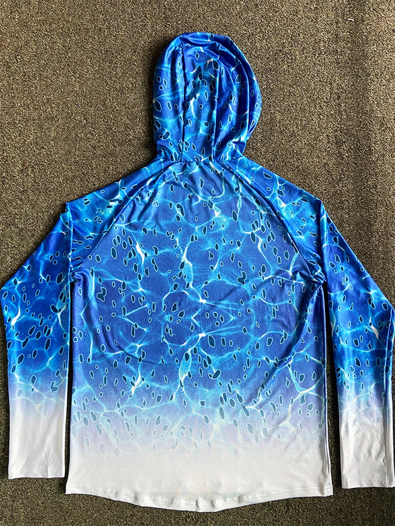 Men's Fishing Hoodie Shirt Long Sleeve with Mask, UV UPF 50+ Shirts Quick Dry, Lightweight & Breathable for Fishing, Beach, Lake